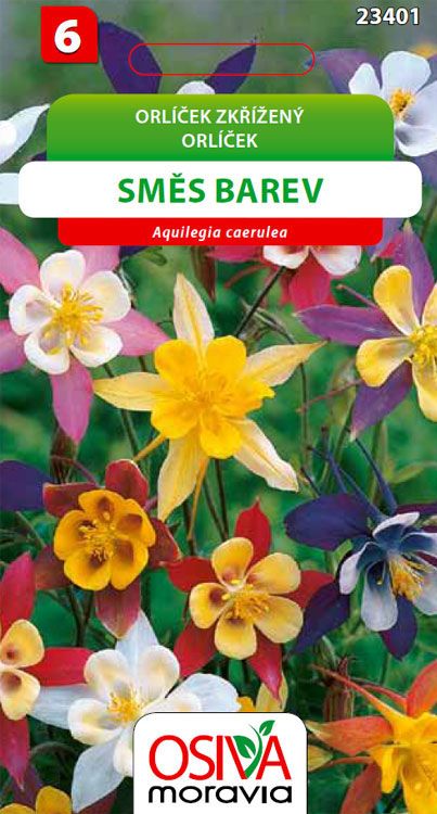 Orlíček zkřížený - směs barev