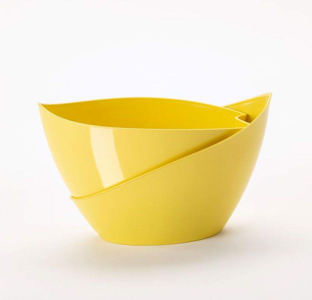 Samozavlažovací květináč Doppio - žlutá